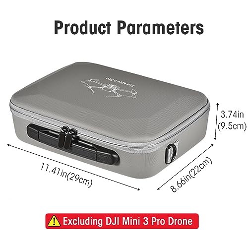 ZORBES® Carrying Case for DJI Mini 3 Pro with Shoulder Strap Hard Storage Bag for Accessories Travel Not Included DJI Mini 3 Pro 3PCS ZORBES® Carrying Case for DJI Mini 3 Pro with Shoulder Strap Hard Storage Bag for Accessories Travel Not Included DJI Mini 3 Pro 3PCS
